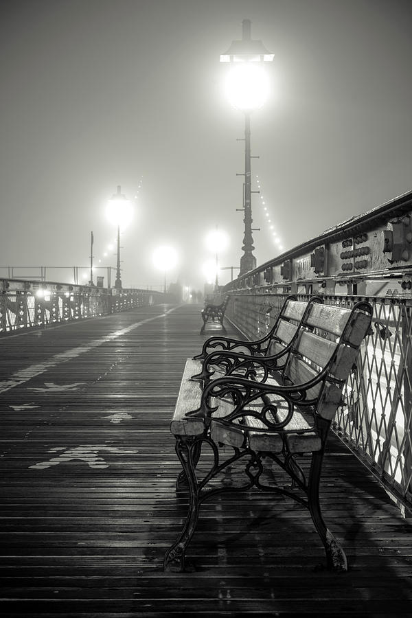 Brooklyn Bridge and Bench, Study 2 Photograph by Randy Lemoine