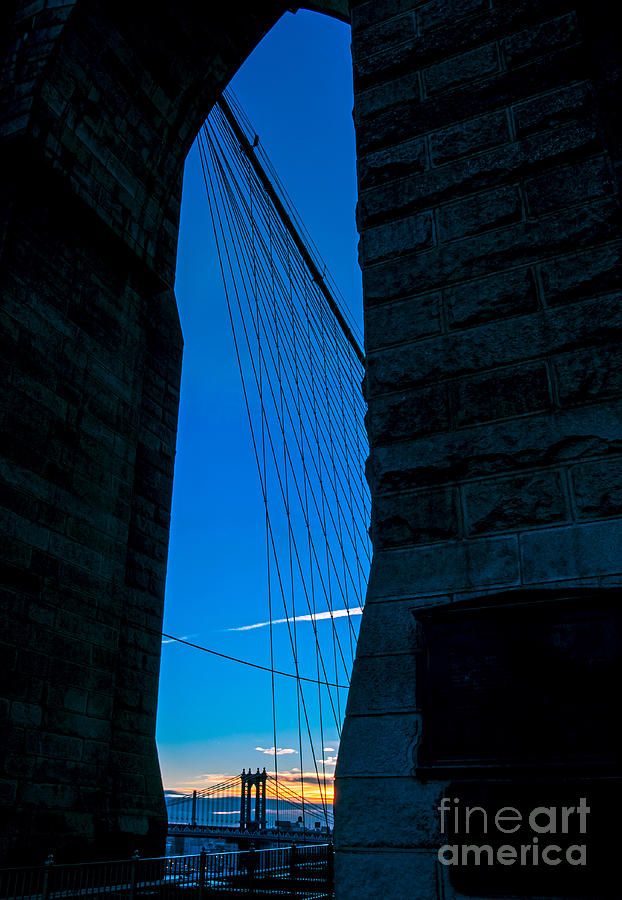 Brooklyn Bridge Arch Photograph by James Aiken