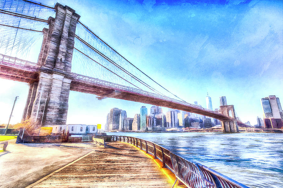 Brooklyn Bridge Art Photograph by David Pyatt