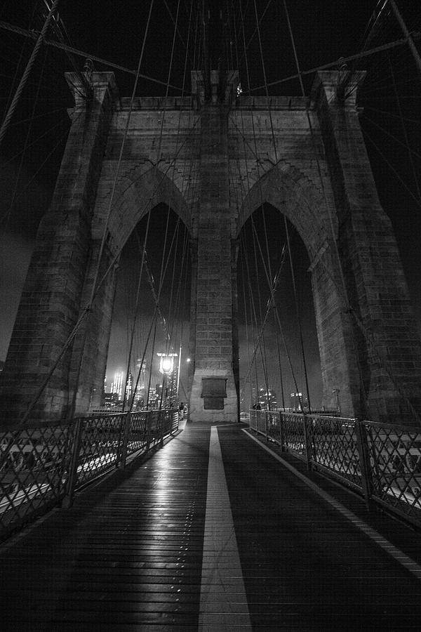 Brooklyn Bridge at Night  Photograph by John McGraw