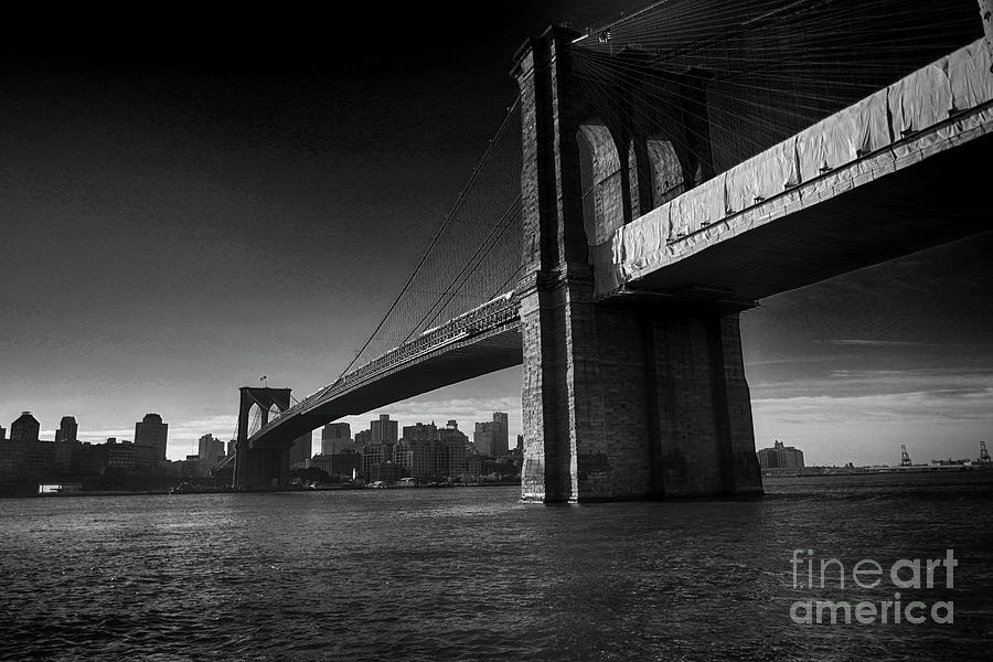 New York City Photograph - Brooklyn Bridge at sunrise by David Bearden