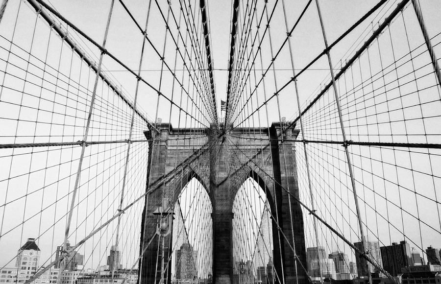 Brooklyn Bridge Black and White Photograph by Pelo Blanco Photo