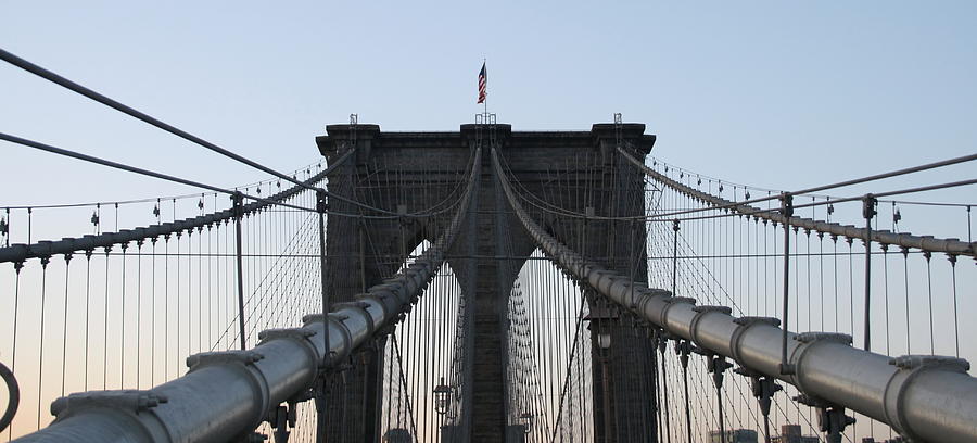 Brooklyn Bridge Photograph - Brooklyn Bridge Cables by Christopher J Kirby