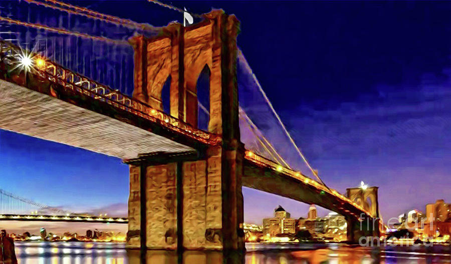 Brooklyn Bridge Digital Art by CAC Graphics