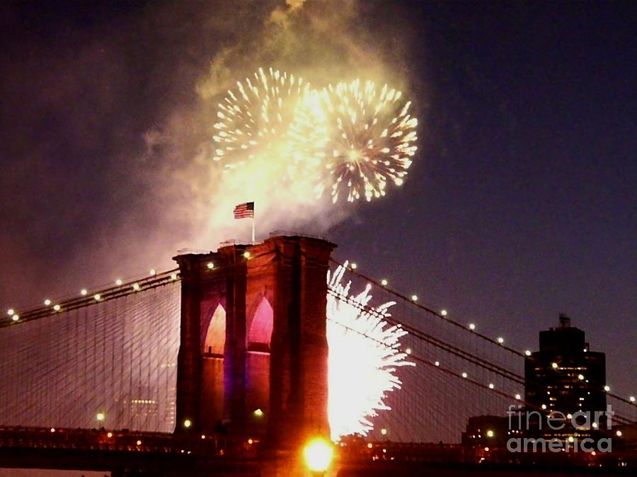 Brooklyn Bridge Photograph - Brooklyn Bridge Celebration by Kendall Eutemey Brooklyn Bridge Photograph - Brooklyn Bridge Celebration by Kendall Eutemey
