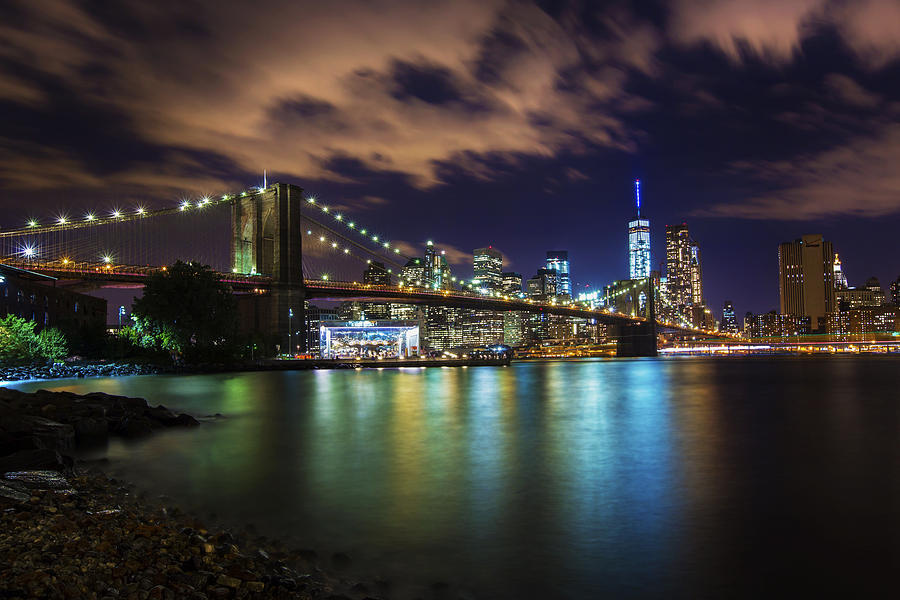 Brooklyn Bridge Cityscape Photograph by Kim Zier