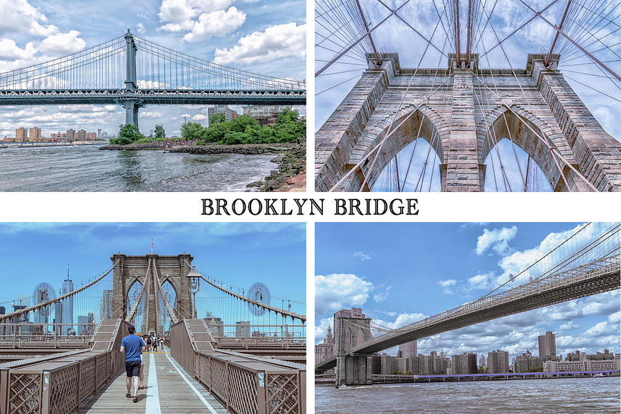 Brooklyn Bridge Collage Photograph by Sandi Kroll - Pixels