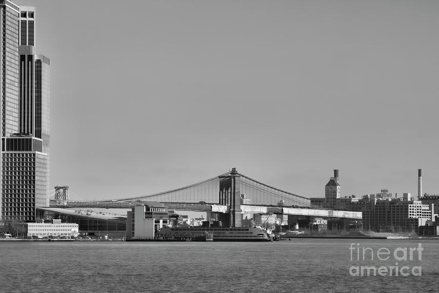 Brooklyn Bridge Distance  Photograph by Chuck Kuhn