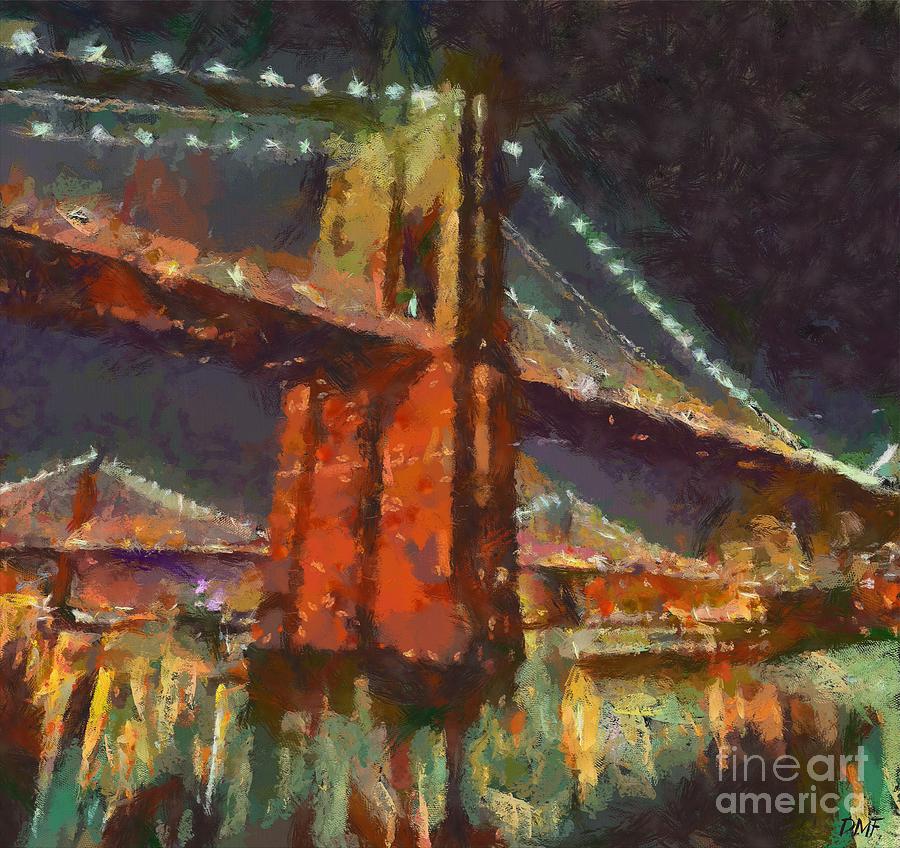 Brooklyn Bridge Painting by Dragica  Micki Fortuna