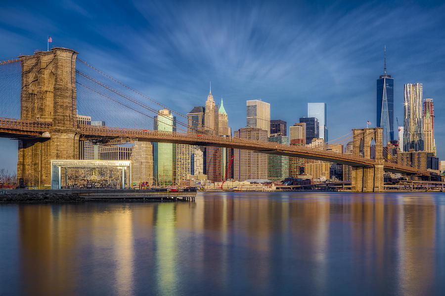 Brooklyn Bridge Photograph - Brooklyn Bridge From Dumbo by Susan Candelario