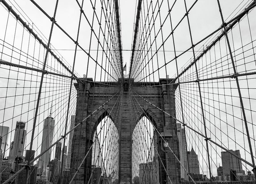 Brooklyn Bridge Look Up Photograph by Rand Ningali