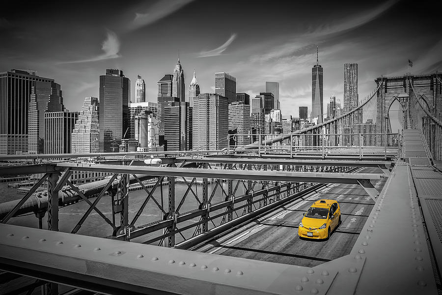 New York City Photograph - BROOKLYN BRIDGE Manhattan View by Melanie Viola