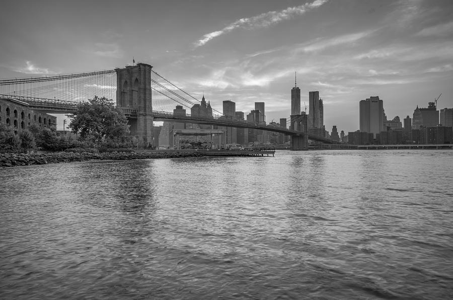 Brooklyn Bridge Monochrome Photograph by Scott McGuire