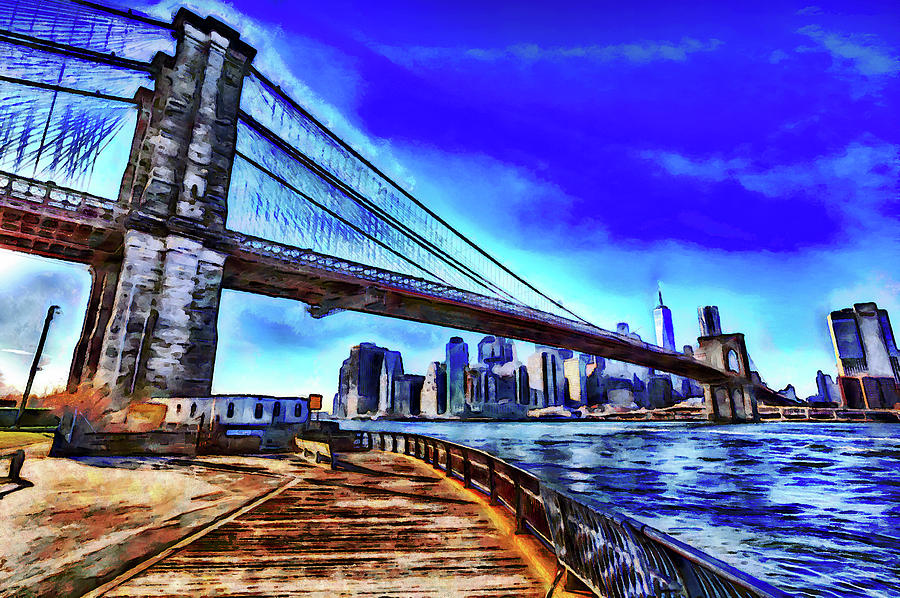 Brooklyn Bridge NY Art Photograph by David Pyatt