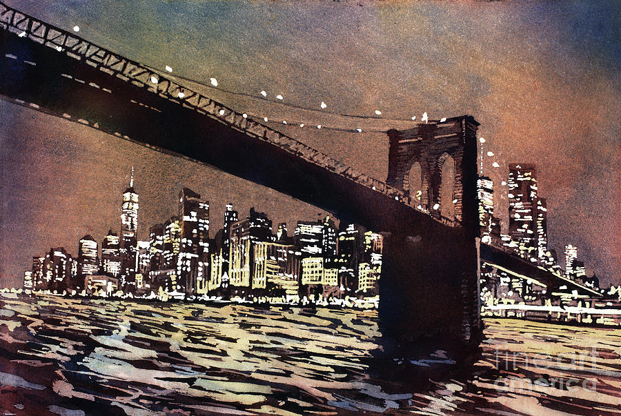 Brooklyn Bridge- New York City Painting by Ryan Fox