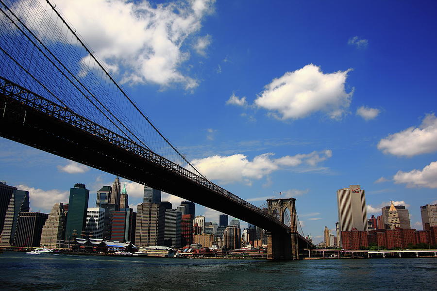 New York City Photograph - Brooklyn Bridge - New York City Skyline 2009 by Frank Romeo