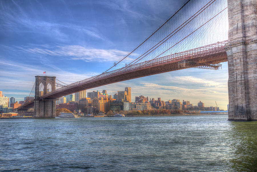 Brooklyn Bridge New York Photograph by David Pyatt