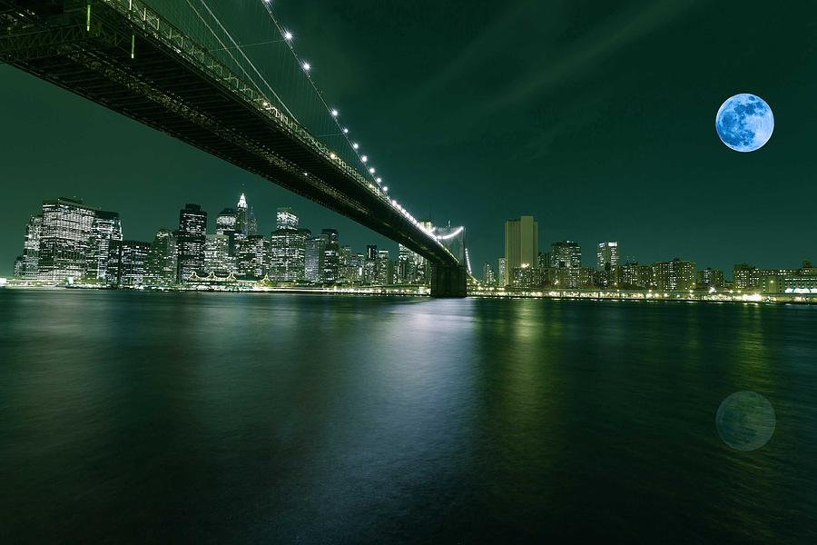 Architecture Painting - Brooklyn Bridge, New York, USA 2 by Celestial Images