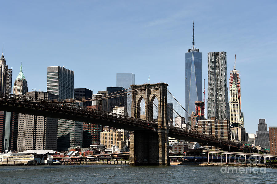 Brooklyn Bridge-One World Trade Center Photograph by Howard Koby