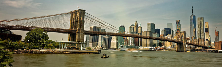Brooklyn Bridge Panorama Photograph by Doolittle Photography and Art