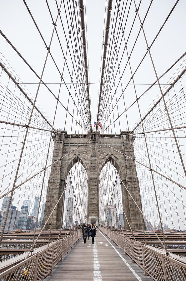 Brooklyn Bridge Promenade Photograph by Bradford Watkins - Fine Art America