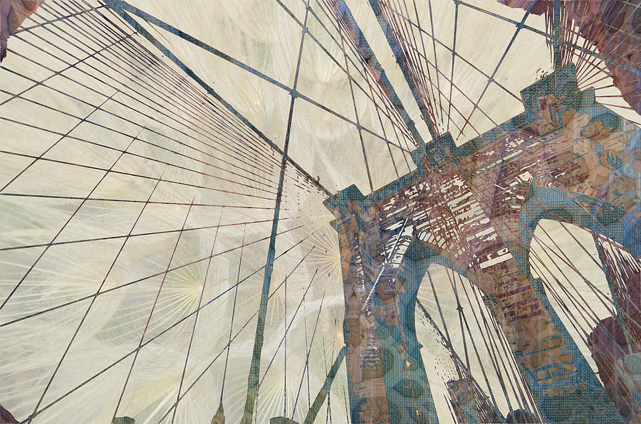 Brooklyn Bridge Mixed Media By Ruta Naujokiene - Fine Art America