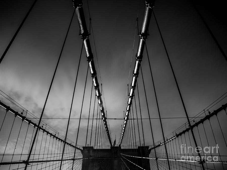 Brooklyn Bridge Photograph - Brooklyn Bridge - Spiders Web by James Aiken