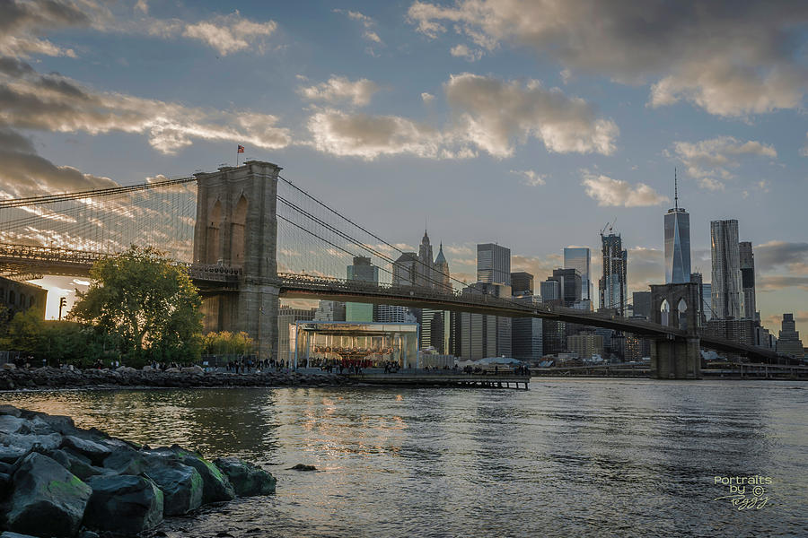 Brooklyn Bridge Sunset Photograph By Portraits By Peggy - Fine Art America