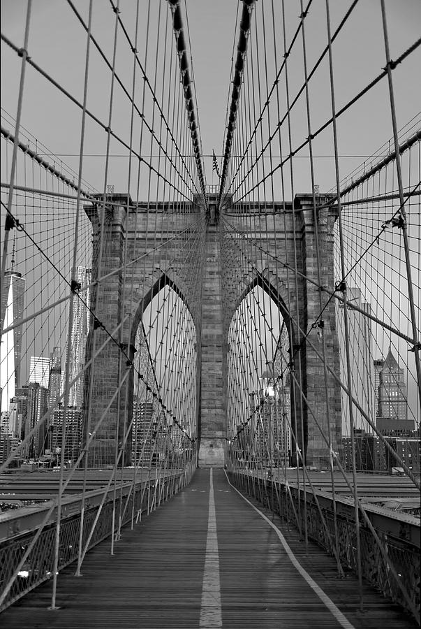Brooklyn Bridge Tower Photograph by Adam Rainoff
