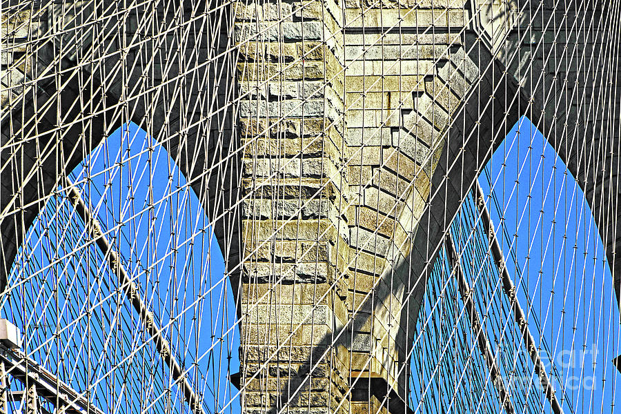 Brooklyn Bridge Tower Cables Photograph