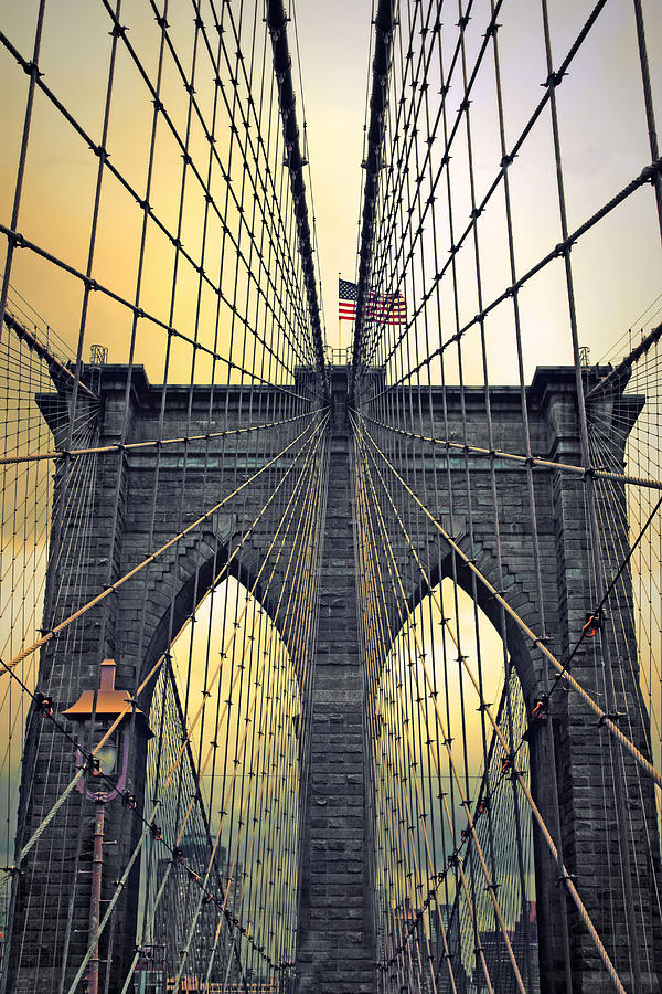 Brooklyn Bridge Photograph - Brooklyn Bridge Twilight II by Jessica Jenney