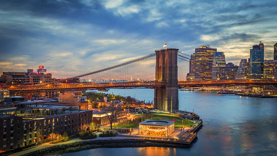 Brooklyn Bridge Photograph - Brooklyn Bridge by Larry Shvets