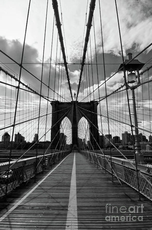 Brooklyn Bridge Photograph - Brooklyn bridge vertical by Delphimages Photo Creations