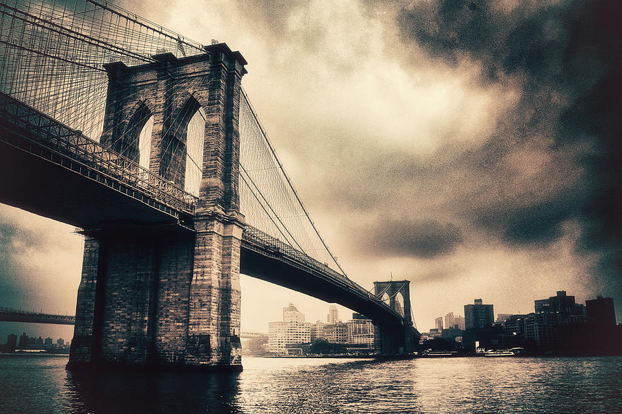 Brooklyn Bridge Photograph - Brooklyn Bridge Vintage by Jessica Jenney