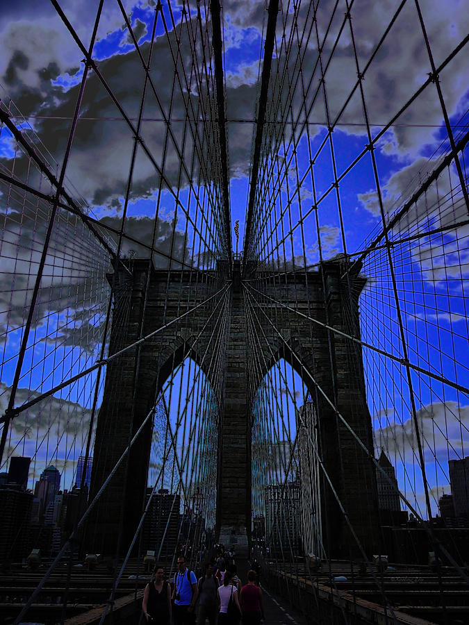 Brooklyn Bridge Photograph by Xueling Zou