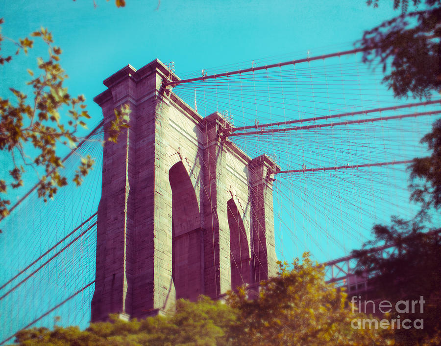 Brooklyn Bridge Photograph - Brooklyn in Trees by Sonja Quintero