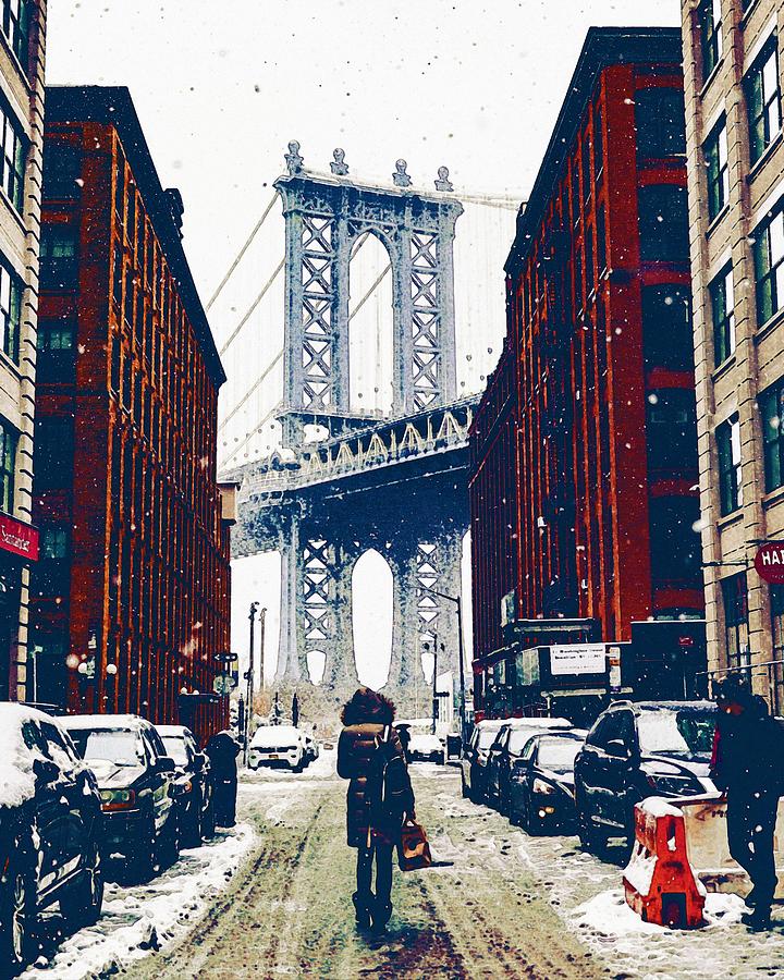 Brooklyn New York In Winter, United States Painting