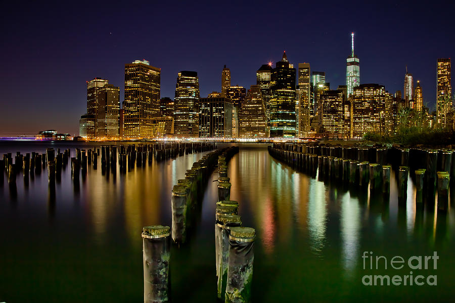 Brooklyn Pier At Night Photograph by Az Jackson