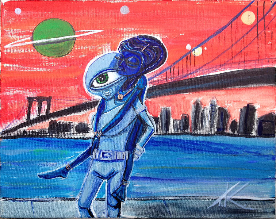 Brooklyn Bridge Painting - Brooklyn Play Date by Similar Alien