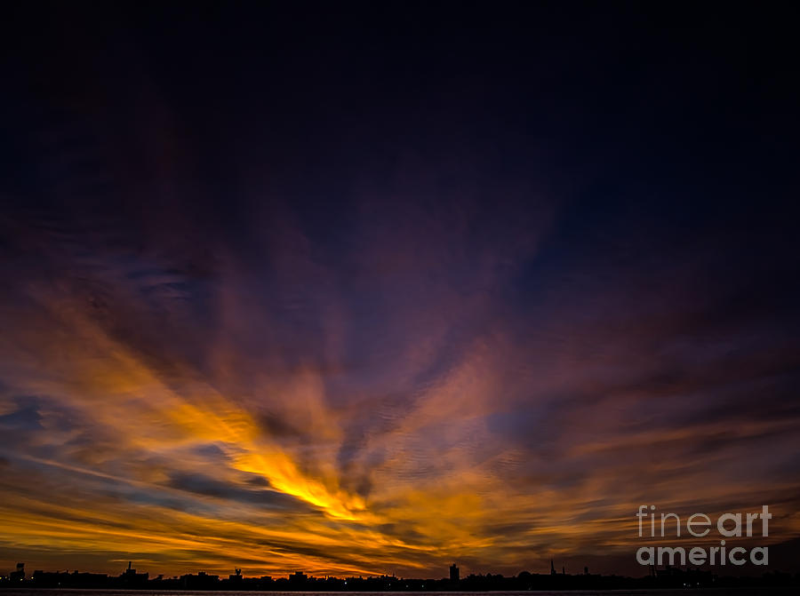 Brooklyn Sunrise Cloudscape Photograph by James Aiken