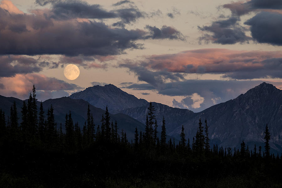Brooks Range Super Moon Photograph by Ian Johnson