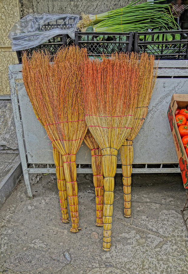 Brooms Photograph by Dennis Cox