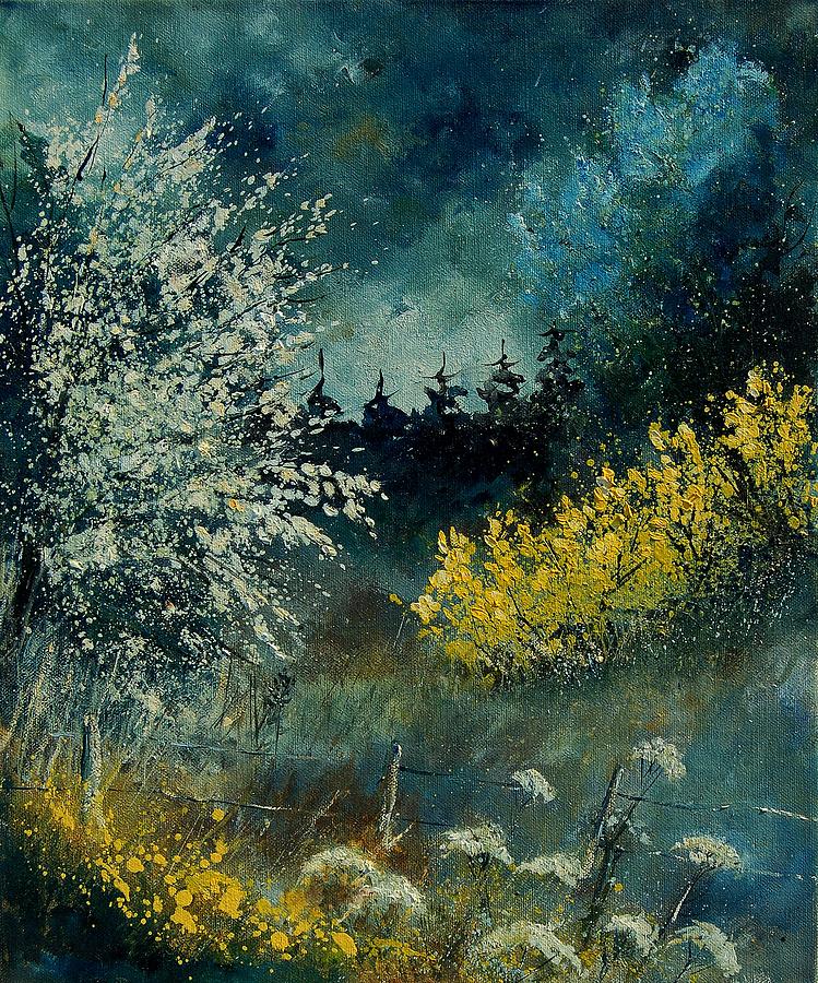 Spring Painting - Brooms shrubs by Pol Ledent