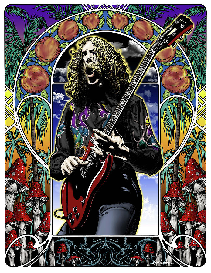 Eric Clapton Drawing - Brother Duane by Gary Kroman