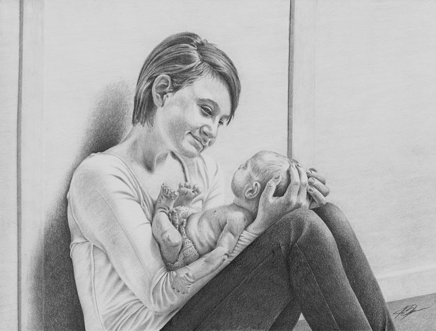 Portrait Drawing - Brother by Joe Burgess