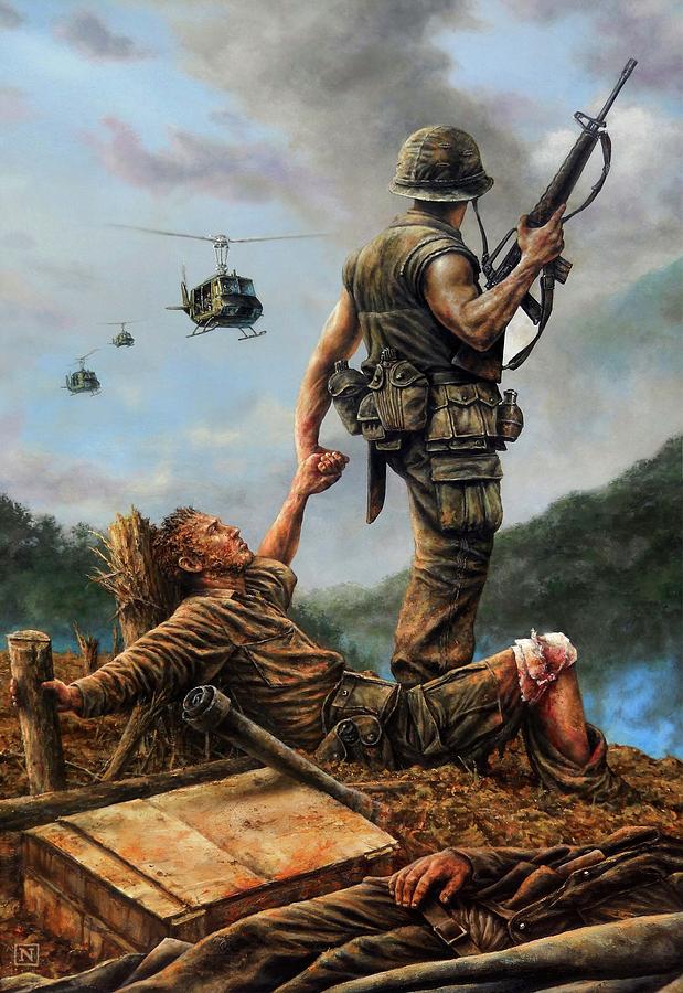 Vietnam War Painting - Brothers In Arms by Dan Nance