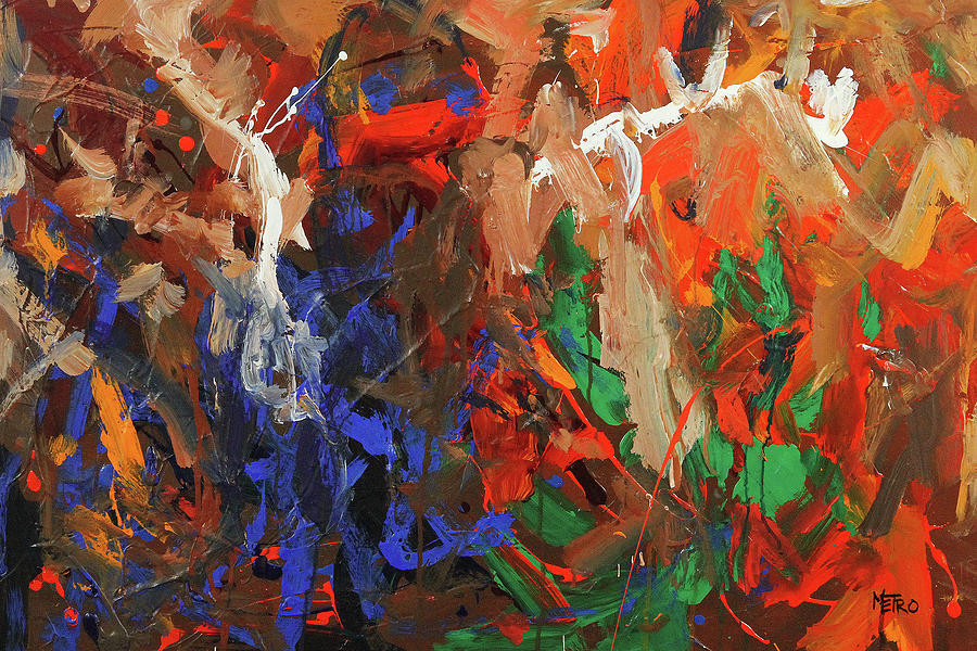 Abstract Painting - Brothers in Charm by Ron Krajewski