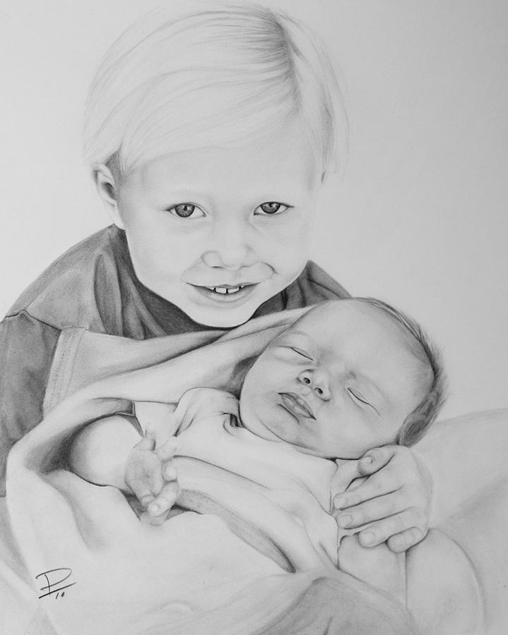 Brothers Drawing by Patrick Entenmann | Fine Art America