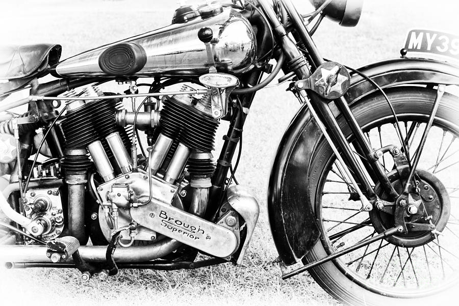 Brough Superior Monochrome Photograph by Tim Gainey
