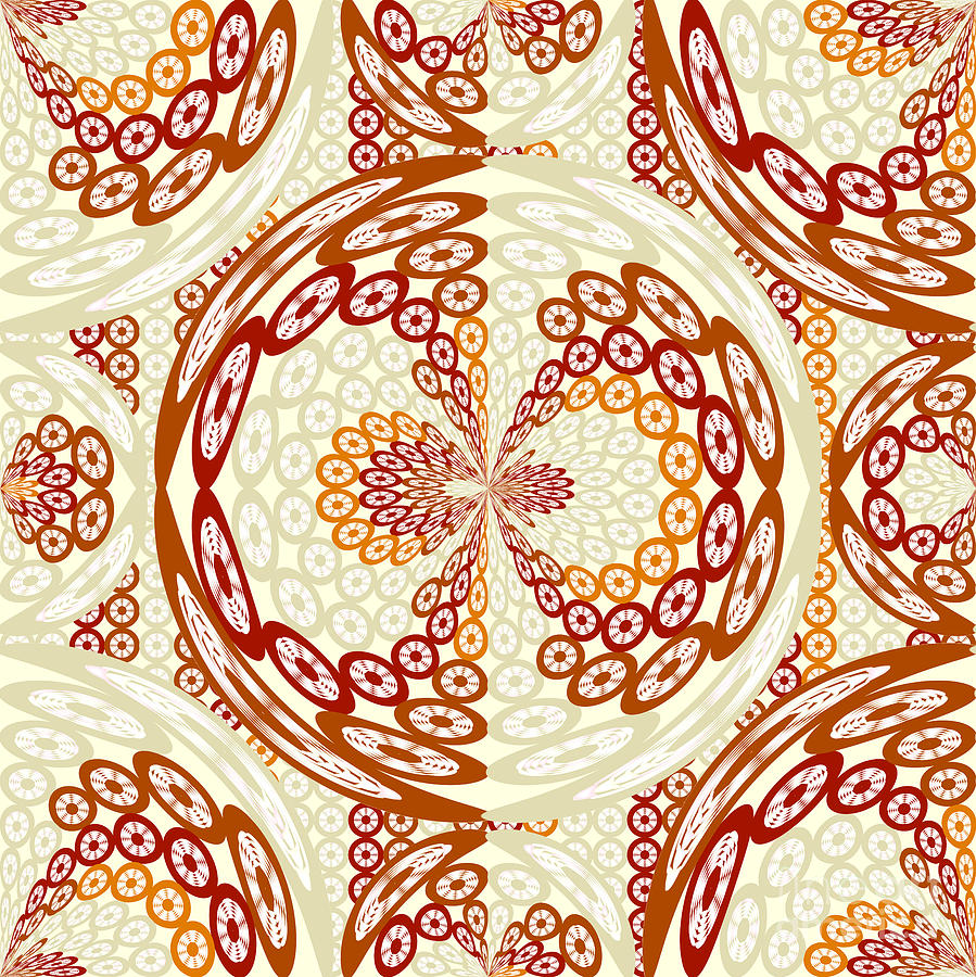 Pattern Digital Art - Brown and tan pattern by Gaspar Avila